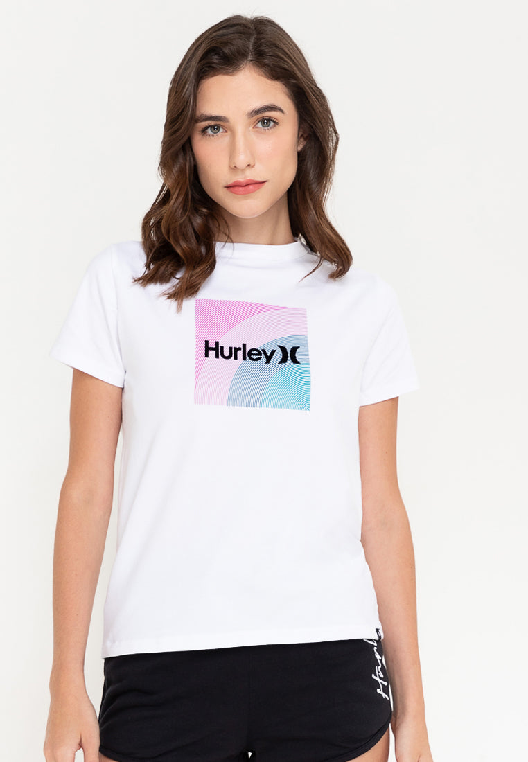 Ladies Hurley Off White Graphic Tee