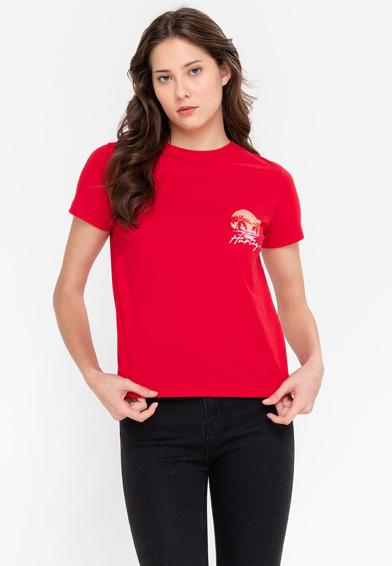 Ladies Hurley True Red Graphic Tee