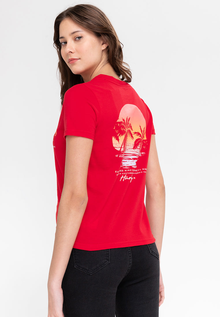 Ladies Hurley True Red Graphic Tee