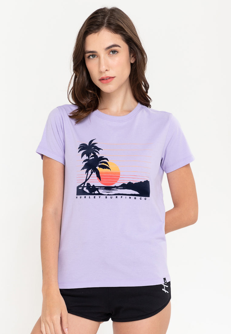 Ladies Hurley Lavender Graphic Tee