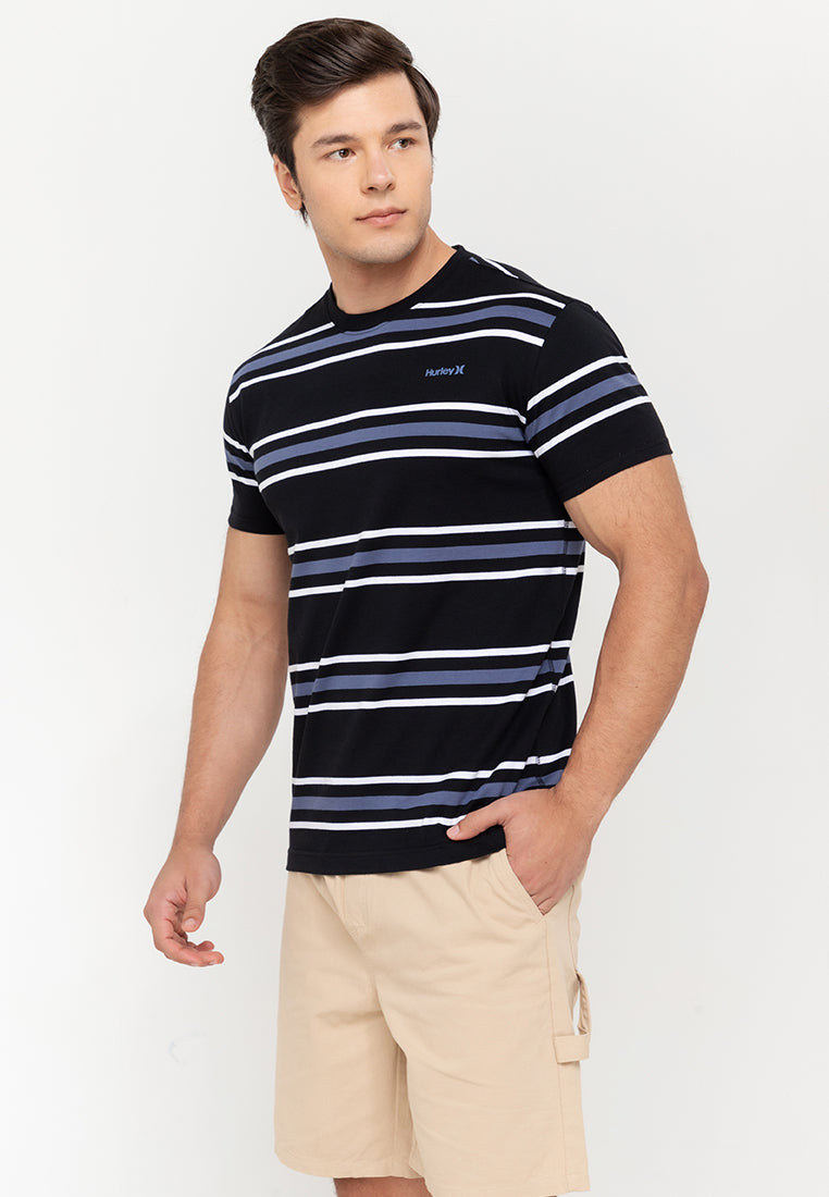 Hurley Men's Black Striped Tee