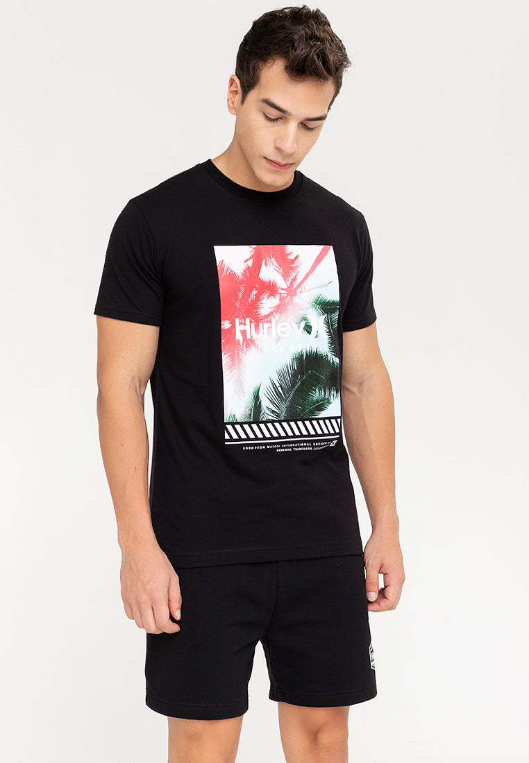 Men's Black Hurley Graphic Tee