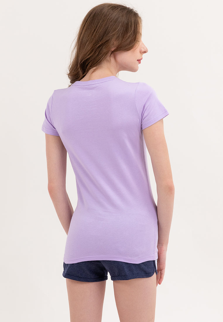 Hurley Ladies Purple Rose Graphic Tee