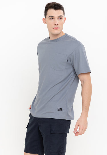 Hurley Men's Blue Gray Loose Pocket Tee