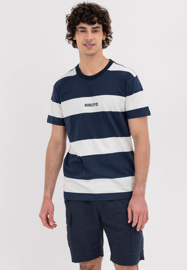 MEN'S HURLEY NAVY STRIPED TEE